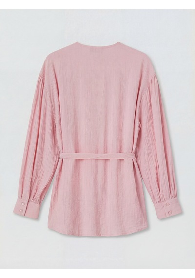 Lcw Modest Pembe Krinkle Kadın Gömlek Tunik