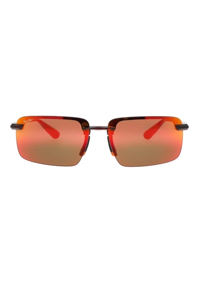 Maui Jim Mj 0626s 002 10 61 Polarize Unisex Dikdörtgen Kırçıllı Kırmızı Kemik Güneş Gözlüğü Kırmızı