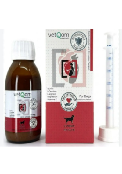 Vetq0m Cardiac Health Köpek Kalp Ve Dolaşım Sistemi Destek Likit 120 Ml - Taurin Ve L-karnitin Katkılı