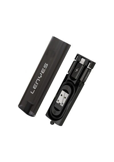 Lenyes Lb605 5in1 Type-c To Type-c Kablolu 60w Çevirici Adaptör Seti Saklama Kutusu Siyah