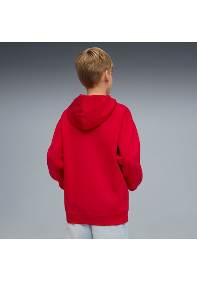 Puma Scuderıa Ferrarı Color Shıeld Genç Kapüşonlu Sweatshırt 634259 02 Kırmızı