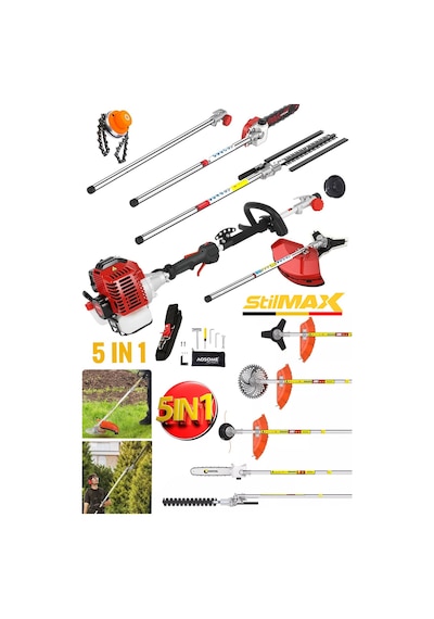 Stilmax ST5199 5fonksiyonlu Multi Benzinli Tırpan Ot Biçme Makinesi Stilmax ST5199 5fonksiyonlu Multi Benzinli Tırpan Ot Biçme Makinesi