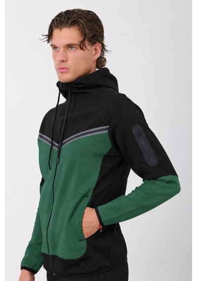 Dechers Erkek Siyah Tech Fleece Double Face Kapüşonlu Fermuarlı Eşofman Takımı - E228 Yeşil Dechers Erkek Siyah Tech Fleece Double Face Kapüşonlu Fermuarlı Eşofman Takımı - E228 Yeşil