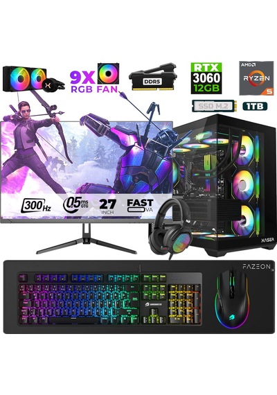Xaser Star X210 R5-7500F 16 GB 1 TB M.2 NVMe SSD 12 GB RTX3060 27" Free Dos Dizüstü Bilgisayar