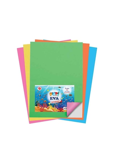 A4 Yapışkanlı Eva 10 Lu Karışık Renk 1123