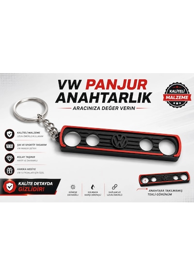 Volkswagen Anahtarlık , Vw Panjur Görünümlü Araç Anahtarlık - Volkswagen Araba Anahtarlığı