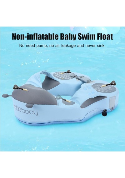 Sarı Mambobaby Sevimli Bebek Yüzme Şamandırası Şişme Olmayan Bebek Yüzme Şamandırası Yumuşak Su Geçirmez Cilt Dostu With Canopy Sarı