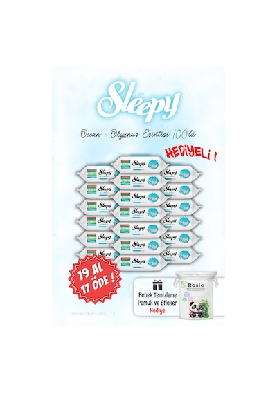 100'lü Sleepy Ocean - Okyanus 19 Al 17 Öde Islak Havlusu Ve Rosıe Tekli