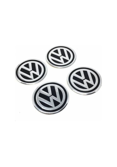 Volkswagen Logolu Jant Göbeği Sticker 60Mm