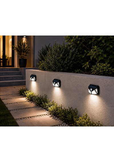 Orret Home Güneş Enerjili Solar Led Duvar Lambası, Hareket Sensör