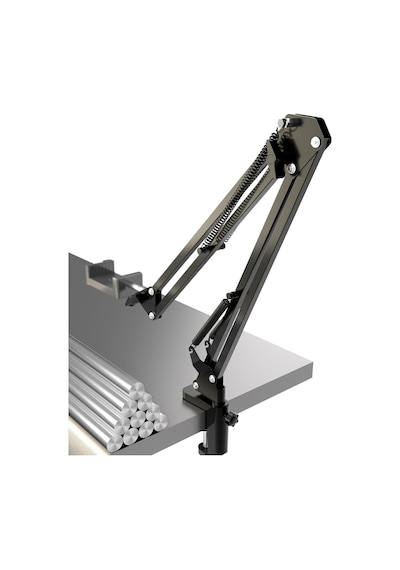 Üstten Çekim Masa Telefon Tutucu Katlanabilir Ve 360 Döner Ayarlanabilir Stand, Video Çekimi Ve Canlı Yayın İçin Sabit Kelepçeli Tripod Braketi, + Ay-49 Led Işık Cz45