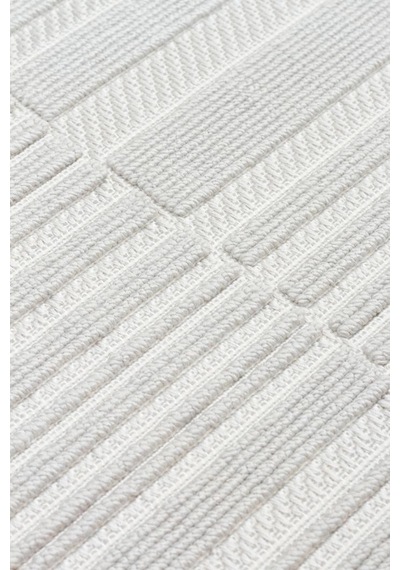 Eko Halı Mono Loop 01 Grey Sisal Görünümlü Bukleli Kaymaz Tabanlı Yıkanabilir Halı Gri