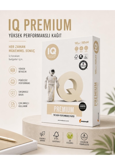 Mondi Iq Premium Fotokopi Kağıdı A4 100 G 500 Lü