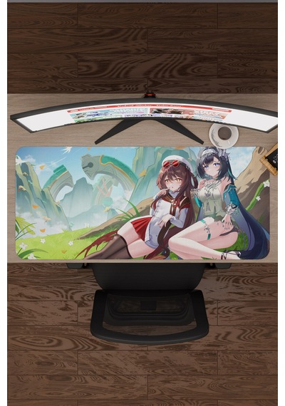 Lan Yan Genshin Impact Anime Oyuncu V4 - 90x40 Xxl Gaming Mouse Pad Fare Altlığı