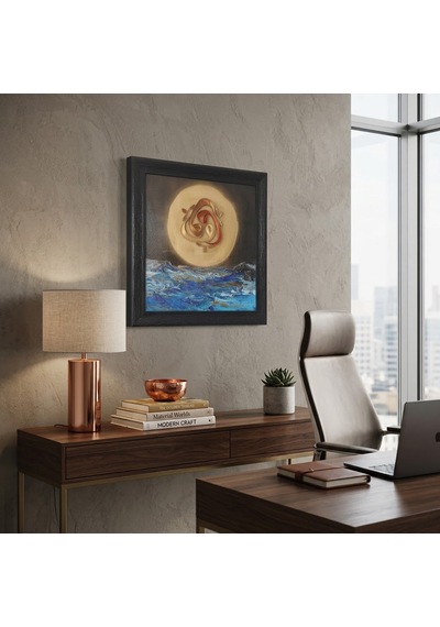 Ay Işığında 3 Vav Filografi Tablo 59x59 Cm