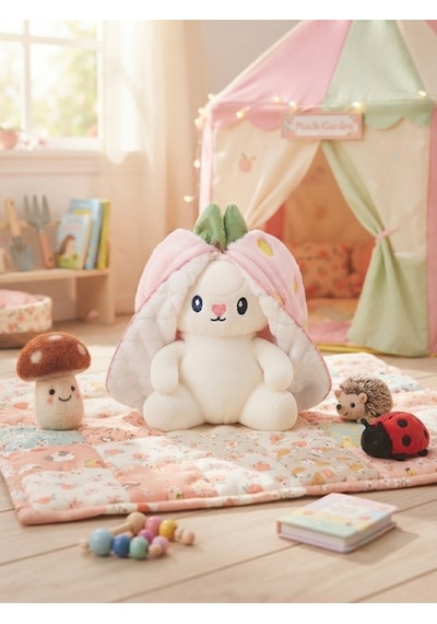 Peluş Meyveli Tavşan -55 Cm Pembe
