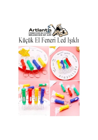 Küçük El Feneri Led Işıklı 4 Adet Anahtarlıklı Mini El Feneri İlk Yardım Feneri Deprem Feneri Karne Hediyesi