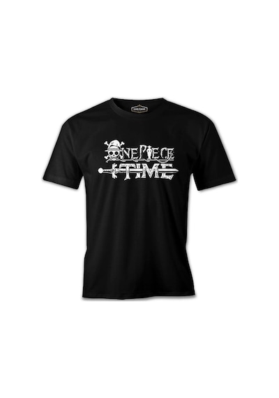 One Piece - Time Siyah Erkek Tshirt