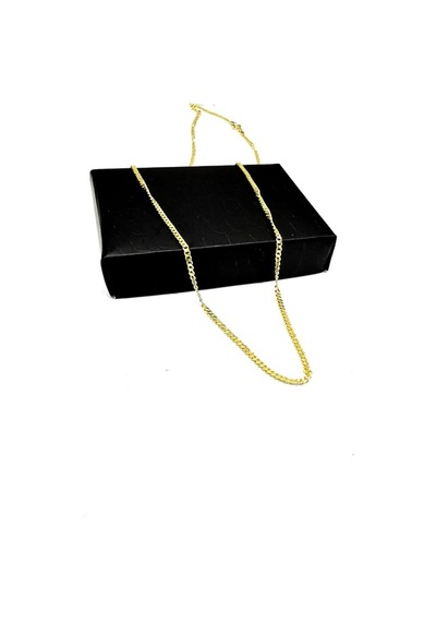 Omar Silver Unisex Gurmet 2,20 Mm Gold Altın Kaplama Gümüş Kolye