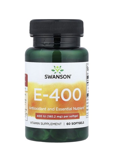 Swanson Vitamins, Vitamin E-400, 180.2 Mg 400 Iu , 60 Softgels
