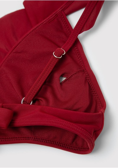 Mavi - Bağcık Detaylı Kırmızı Bikini Üstü 1914054-70456