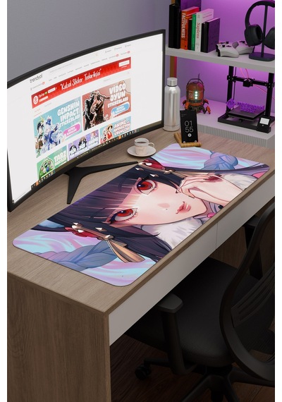 Yun Jin Genshin Impact Anime Oyuncu V5 - 90x40 Xxl Gaming Mouse Pad Fare Altlığı