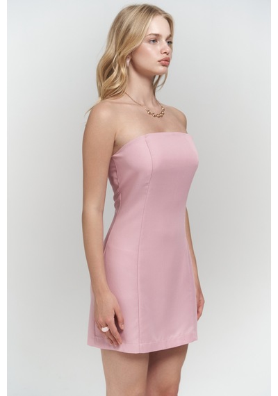 Mai Studios Co. Mai Collection Clara Straplez Pembe Elbise Pembe