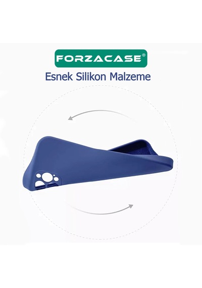 Forzacase Realme C53 İle Uyumlu Liquid Serisi İçi Kadife Lansman Silikon Kılıf Siyah