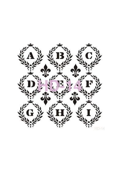 Hd014 Home Dekor Stencil 45x45