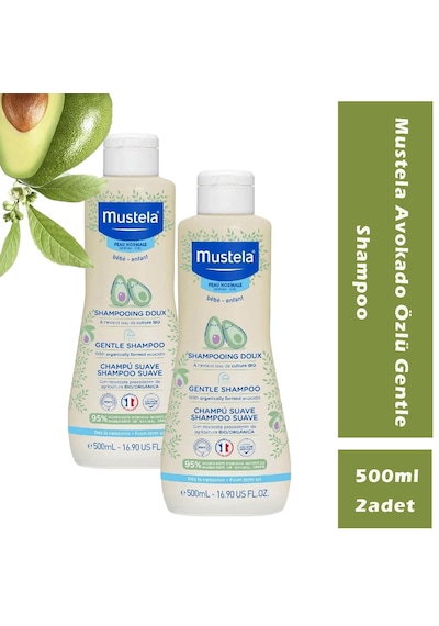 Mustela Avokado Özlü Gentle Shampoo 500 Ml 2 Adet
