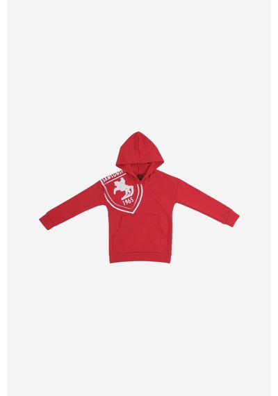 Arma Baskılı Kapüşonlu Çocuk Sweat Kırmızı