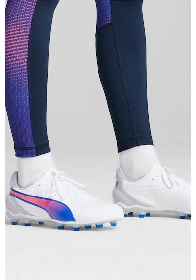 Puma King Match Fg/ag 107863 02 Beyaz & Mavi & Kırmızı Futbol Kramponu 001