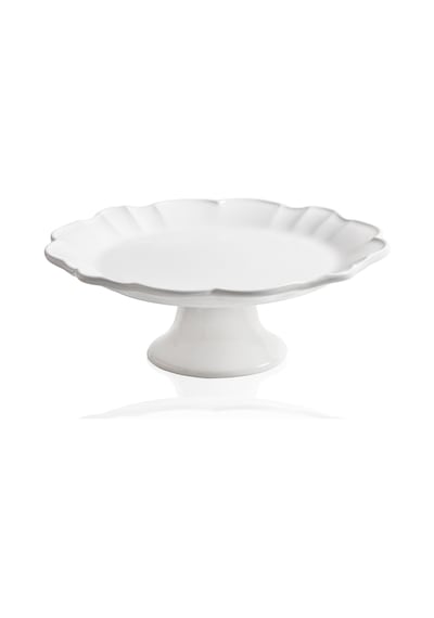 The Mia Grande Pasta Kek Standı Beyaz 32x12 Cm Grd0011