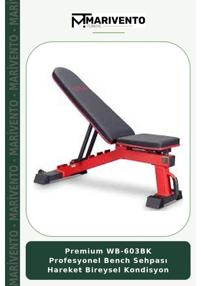Premium Wb-603bk Profesyonel Bench Sehpası Hareket Bireysel Kondisyon