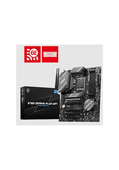 Msı B760 Gamıng Plus Wıfı Ddr4 6800mhz 1xhdmı 1xdp 2xm.2 Usb Atx 1700p 12. / 13. Ve 14. Nesil İşlemci İle Uyumlu
