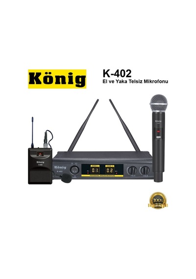 König K-402 El ve Yaka Telsiz Mikrofonu