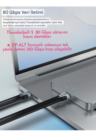 Ugourd Thunderbolt 5 E-marker Akıllı Çip 50cm. 240w 80gbps 16k+8k+4k Pd 240w Görüntü Aktarım Ve Type-c Hızlı Şarj Ve Data Kablosu Thunderbolt 4/3 İle Uyumlu Yeni Nesil Son Teknoloji Kablo - Ugourd Thunderbolt 5 E-marker Akıllı Çip 50cm. 240w 80gbps 16k+8k+4k Pd 240w Görüntü Aktarım Ve Type-c Hızlı Şarj Ve Data Kablosu Thunderbolt 4/3 İle Uyumlu Yeni Nesil Son Teknoloji Kablo -