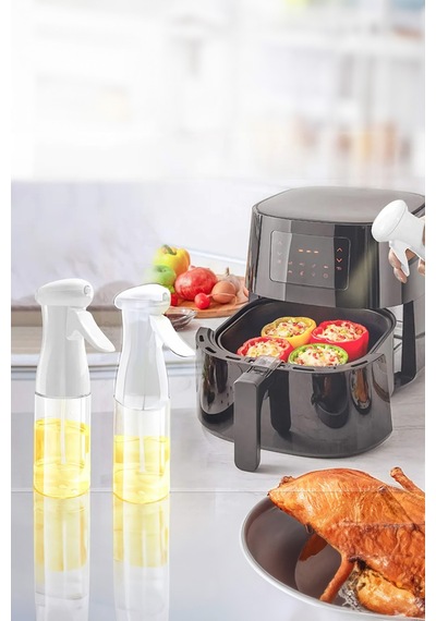 Airfryer Sprey Yağdanlık 220ml Kolay Kullanımlı Yağdanlık Zeytinyağı Ve Yağ Püskürtücü Beyaz Diğer