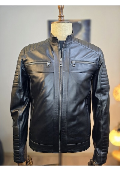 Always Leather Hakiki Kuzu Derisi Erkek Deri Mont 1803340034c Siyah