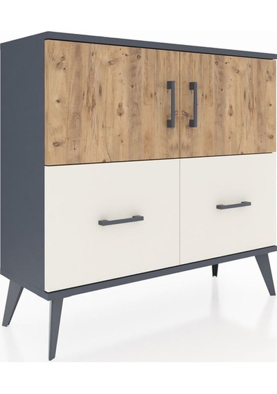 Arges Şifonyer 2 Raflı 2 Çekmeceli 2 Kapaklı 88x30x80 Antrasit-çam/aytaşı Çam/aytaşı Arges Şifonyer 2 Raflı 2 Çekmeceli 2 Kapaklı 88x30x80 Antrasit-çam/aytaşı Çam/aytaşı