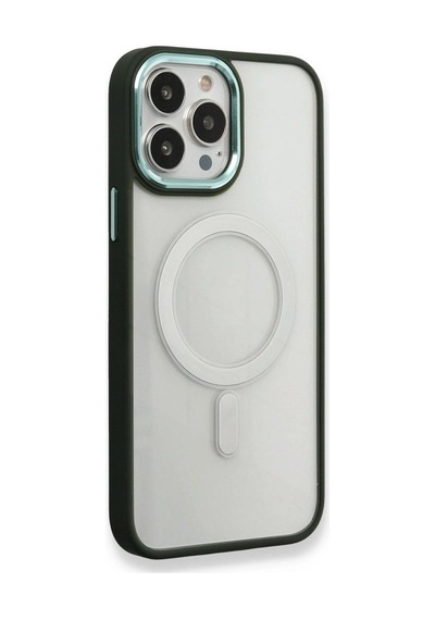 Apple İphone 14 Pro Kılıf Room Magneticsafe Silikon - Köknar Yeşili Çok Renkli