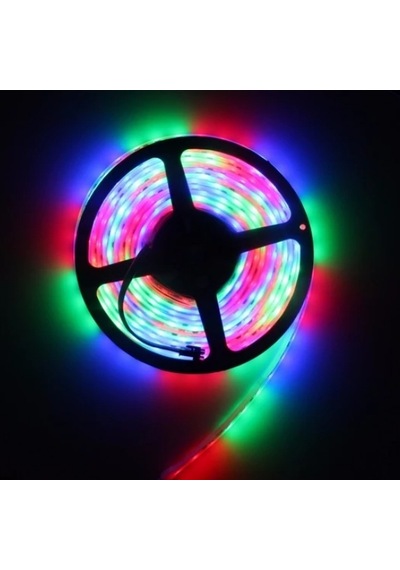 12 Volt 3 Çipli RGB Şerit Led İç Mekan IP20 M/60 Led 5 Metre