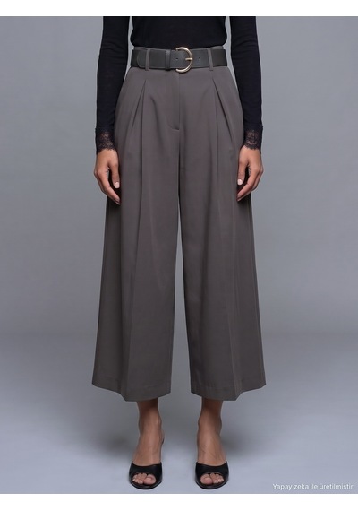 Dilvin 72796 Kemerli Culotte Pantolon-haki
