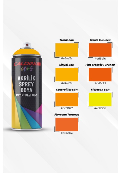 Caldini Caterpillar Sarı Akrilik Sprey Boya 400 Ml