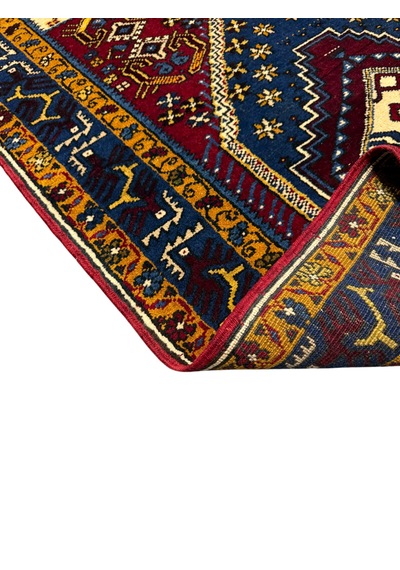 El Dokuma Yahyalı Halısı 103x185 Kök Boya %100 Yün Halı Kırmızı