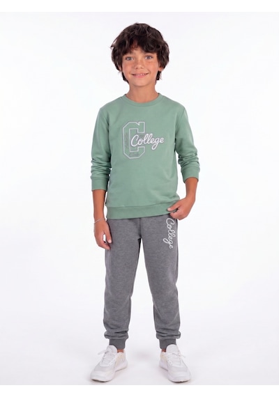 Onloox Erkek Mint Yeşili Erkek Çocuk Mint Yeşili İki İplik Bisiklet Yaka Uzun Kollu Dar Paça Kolej Nakışlı Takım 5-8 Yaş Onloox Erkek Mint Yeşili Erkek Çocuk Mint Yeşili İki İplik Bisiklet Yaka Uzun Kollu Dar Paça Kolej Nakışlı Takım 5-8 Yaş