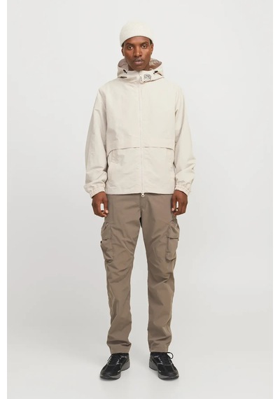 Jack & Jones Erkek Jcounıon Kapüşonlu Fermuarlı Ceket 12274049 Taş Taş