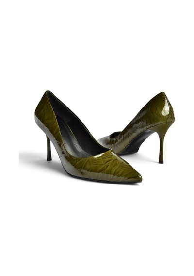 Fox Shoes Z676050008 Yeşil Rugan İnce Topuklu Kadın Stiletto Ayakkabı