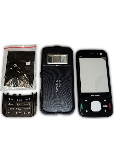 Nokia N85 Kasa Kapak Tuş Takımı N85 Uyumlu Siyah Renk Orta Kasa Ö