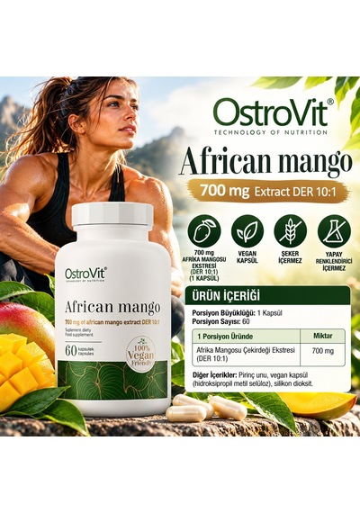 Ostrovit African Mango Appetite Control & Blood Sugar Vege 60 Capsules